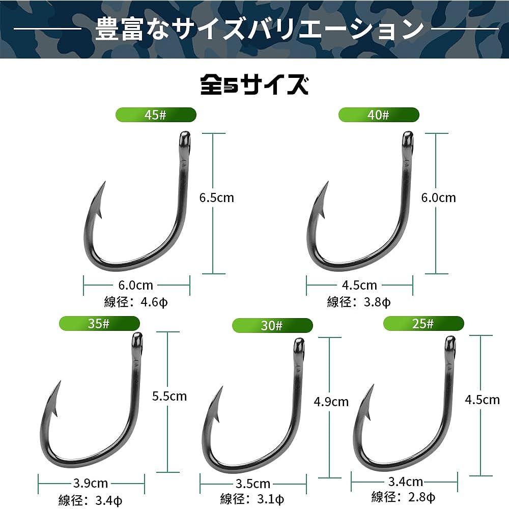 Yushinkan Fishing Gear, Queue Needle, Ara Needle, Set of 10, 4 Sizes, Includes Tube, Durable Welding Process, Twisted Specification, Super Penetration! Super durable! Rock fishing Offshore fishing Yellowtail Kingfish Moloko Grouper