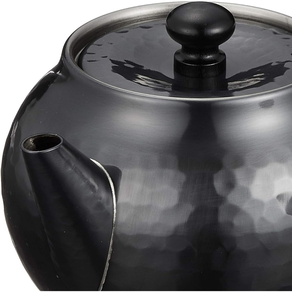 Shinkoukinzoku Tea Ceremony Set, Black Copper Finish, Teapot: (Capacity) 370ml, Tea Caddy: (Capacity) 150g, Pure Copper Black Copper Finish, Teapot, Tea Canister, Tea Winner Set BC-121