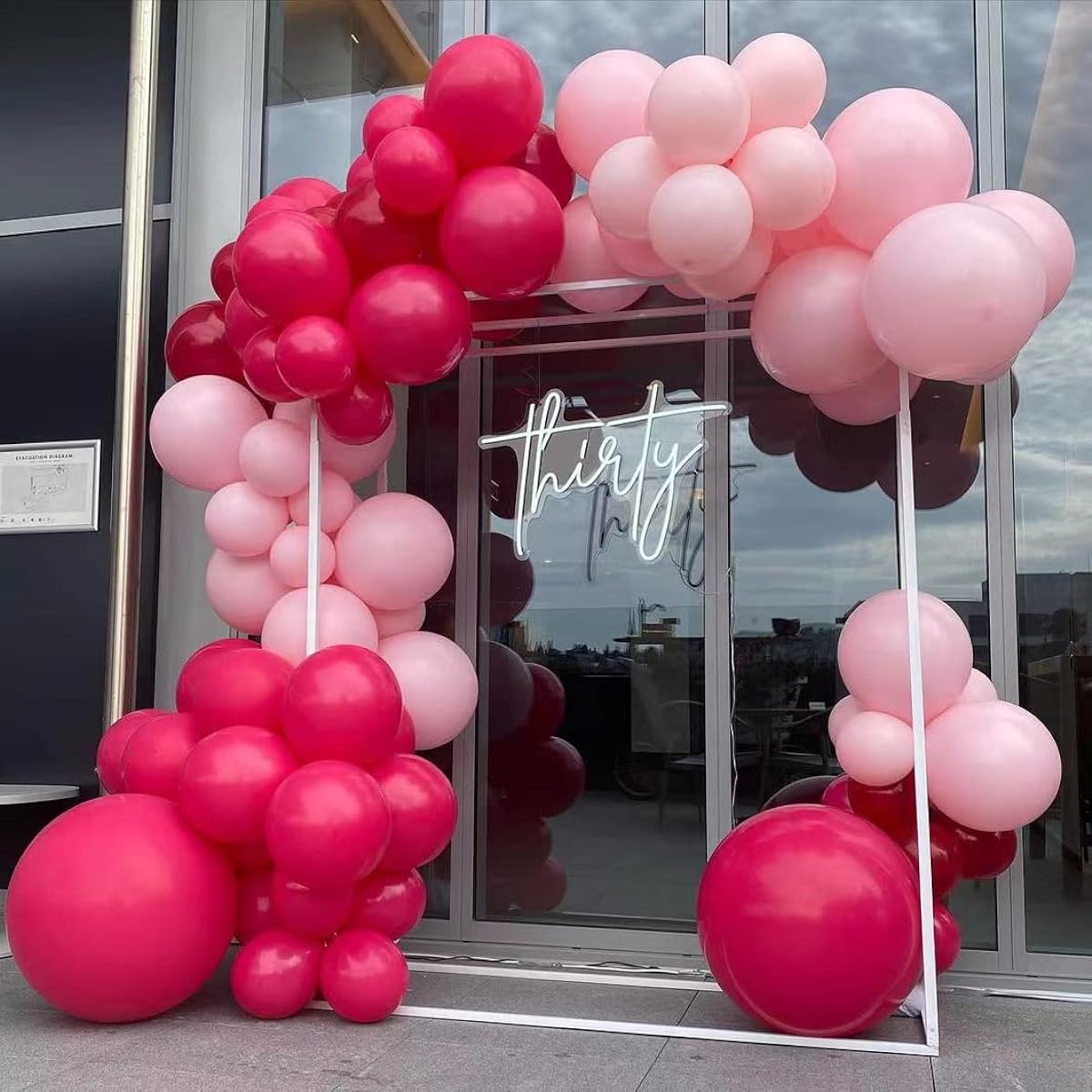 Hot Pink Balloons 55pcs Pink Party Latex Balloons 18" 12" 5" Birthday Baby Bridal Shower Wedding Party Decorations