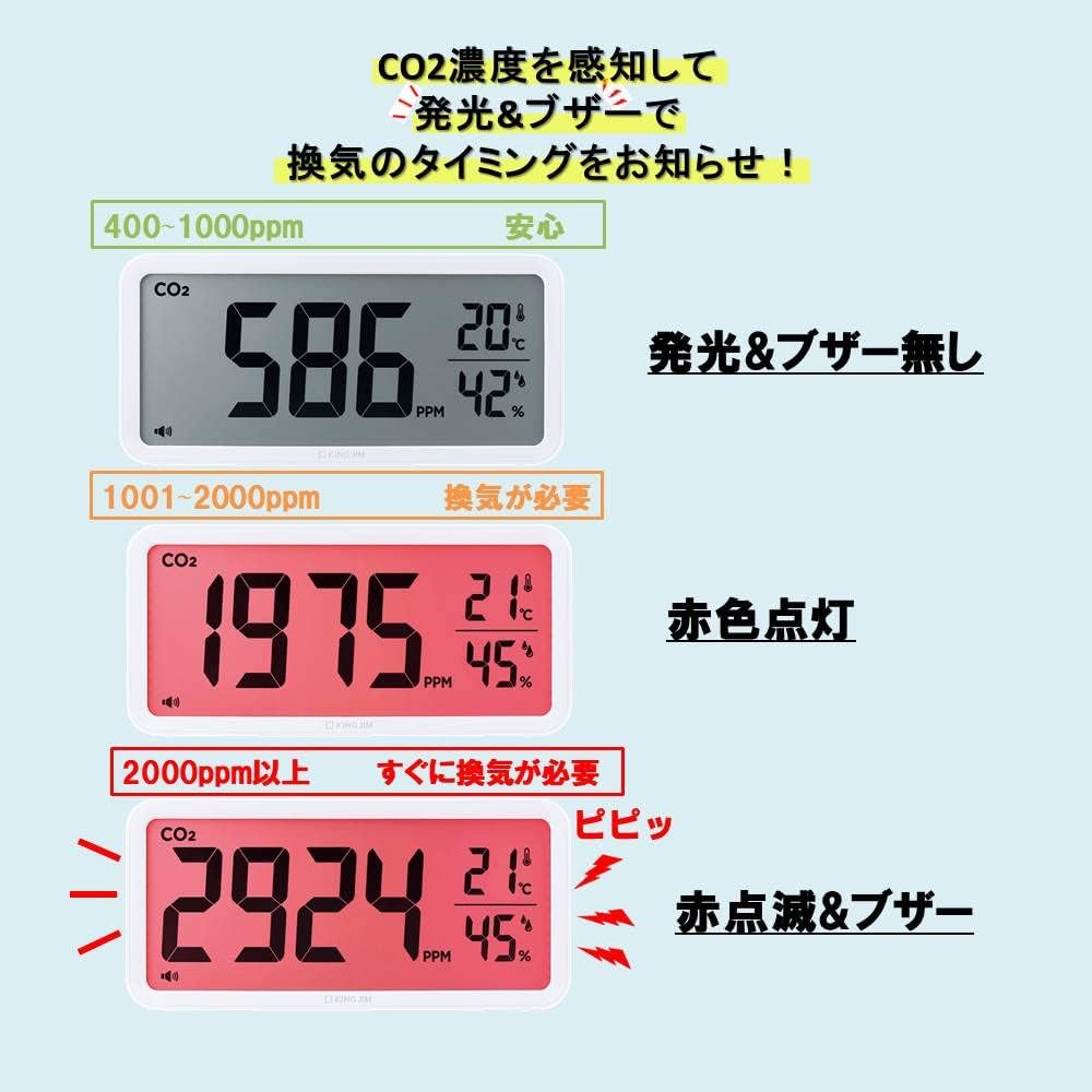 King Jim Zalarge CO2 Monitor CD100 Shiro