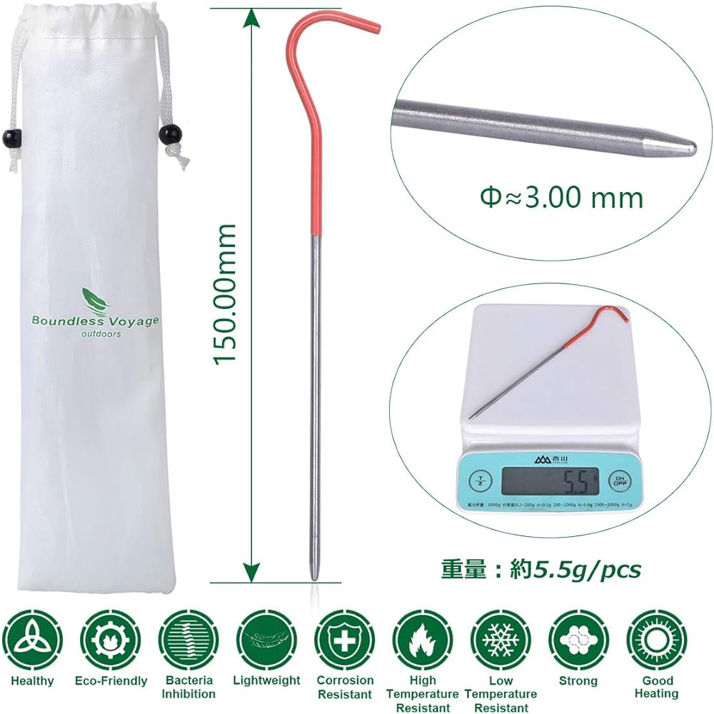 Boundless Voyage Ultra Light Titanium Alloy Tent Pegs 15cm/16.5cm Climbing Camping Tent Peg Point Stake
