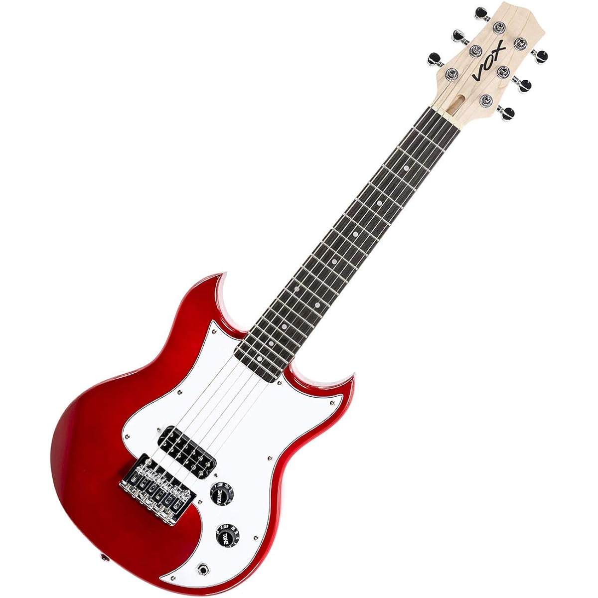 VOX SDC-1 MINI RD (Red) Mini Electric Guitar Beginner 14-piece Set [With VOX Amplifier] Mini Guitar Travel Guitar Short Scale Red Box