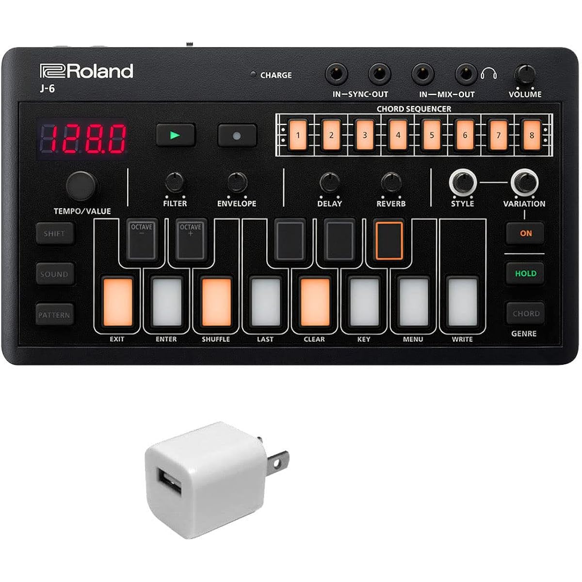 Roland AIRA Compact J-6 CHORD SYNTHESIZER + USB power adapter set Roland