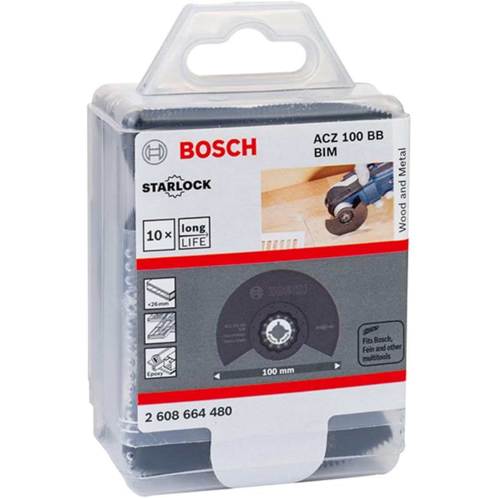 BOSCH Cut and Sew Multi Tool Blade 100mm (Starlock, 10 Piece Set) ACZ100BBN/10