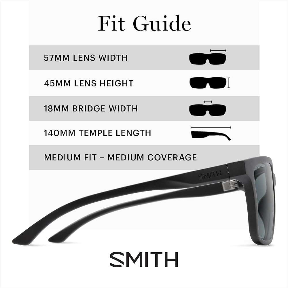 [Smith Optics] Polarized Sunglasses Shoutout CORE Matte Black Free