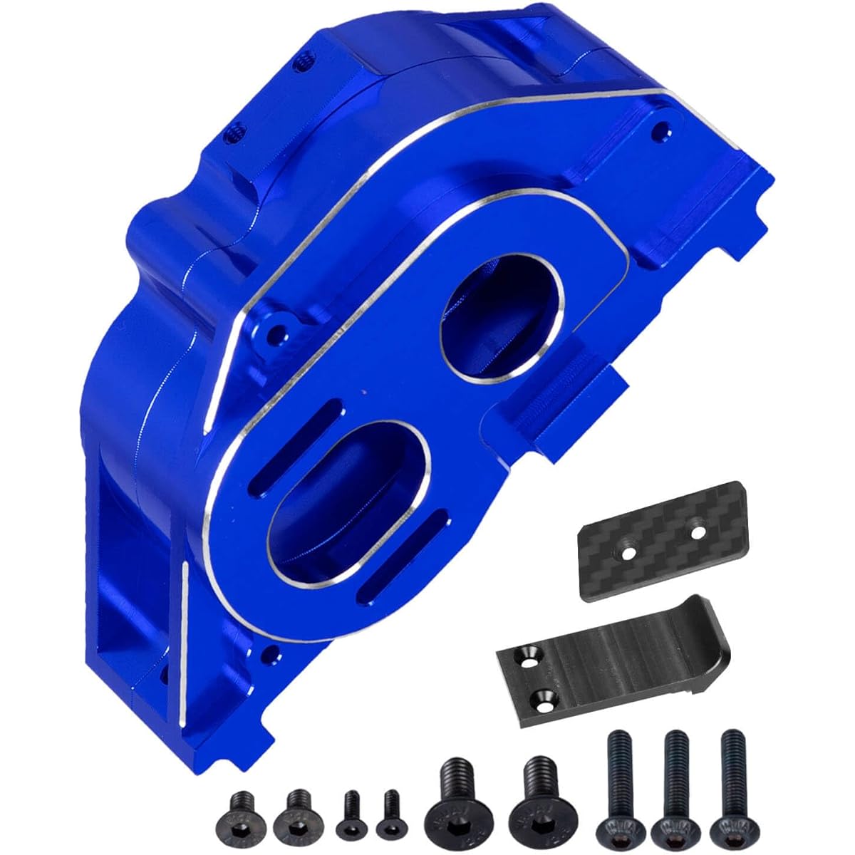 hopsupRC Center Gearbox Transmission Case Upgrade Parts for Arrma 1/8 Mojave 4X4 4S BLX Aluminum Gearbox Differential Housing Hop Up Navy Blue