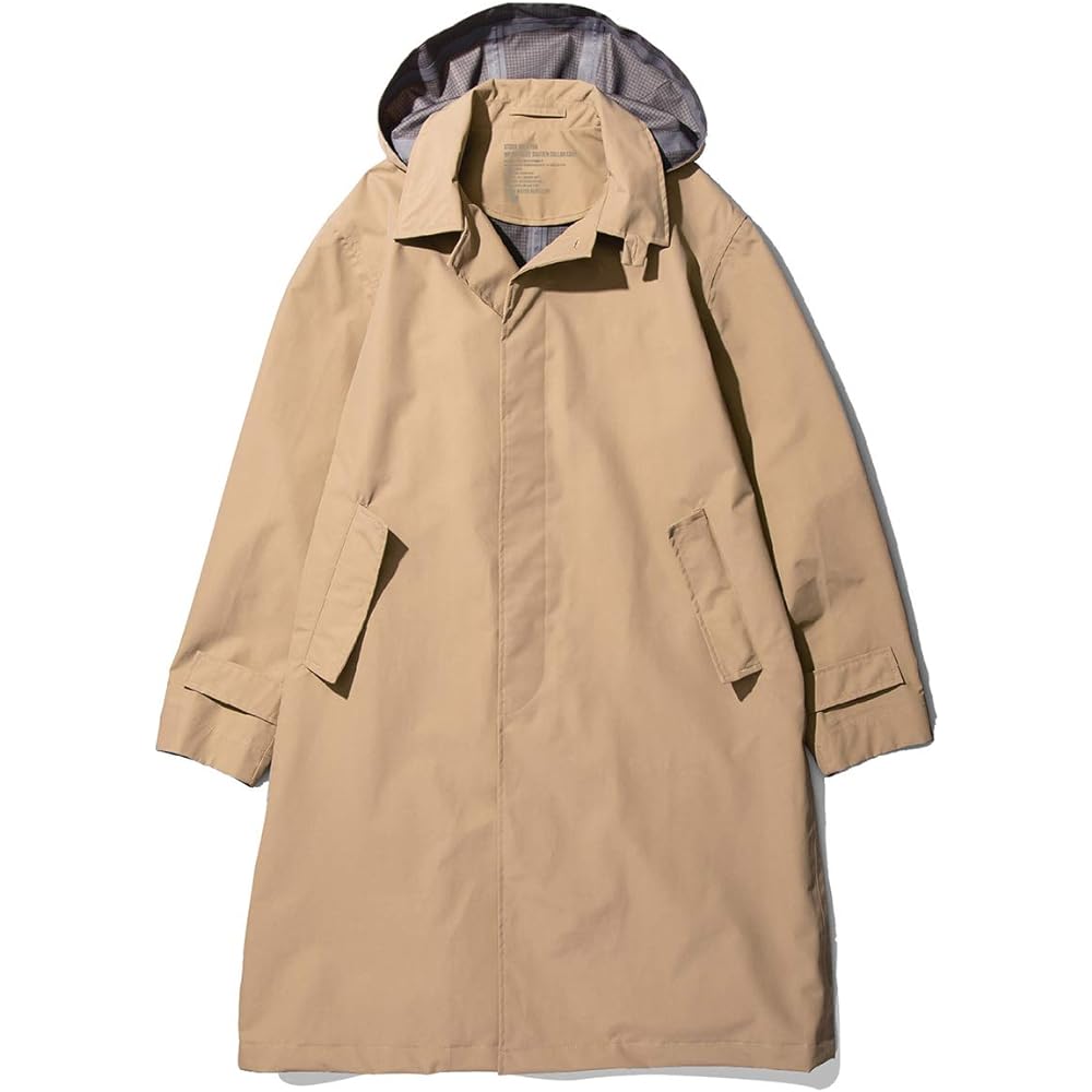 KiU Raincoat, Heavy Rain Resistant, Waterproof, Oversized Stainless Steel Collar Coat, Beige L, Moisture Breathable, Durable K196L-911