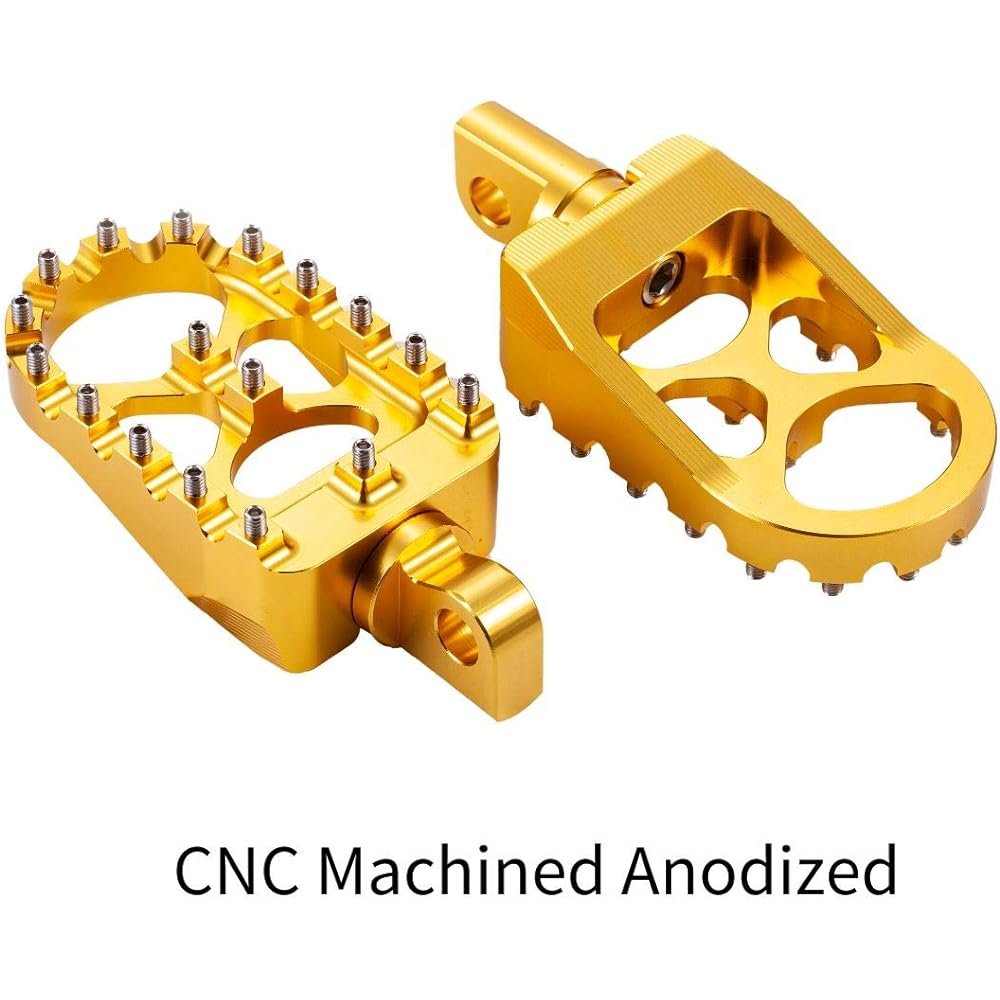 Hopider CNC Wide Footpeg 360°Rotating MX Chopper Bobber Style for Harley Dyna Sportster Fat Boy Iron 883 Gold