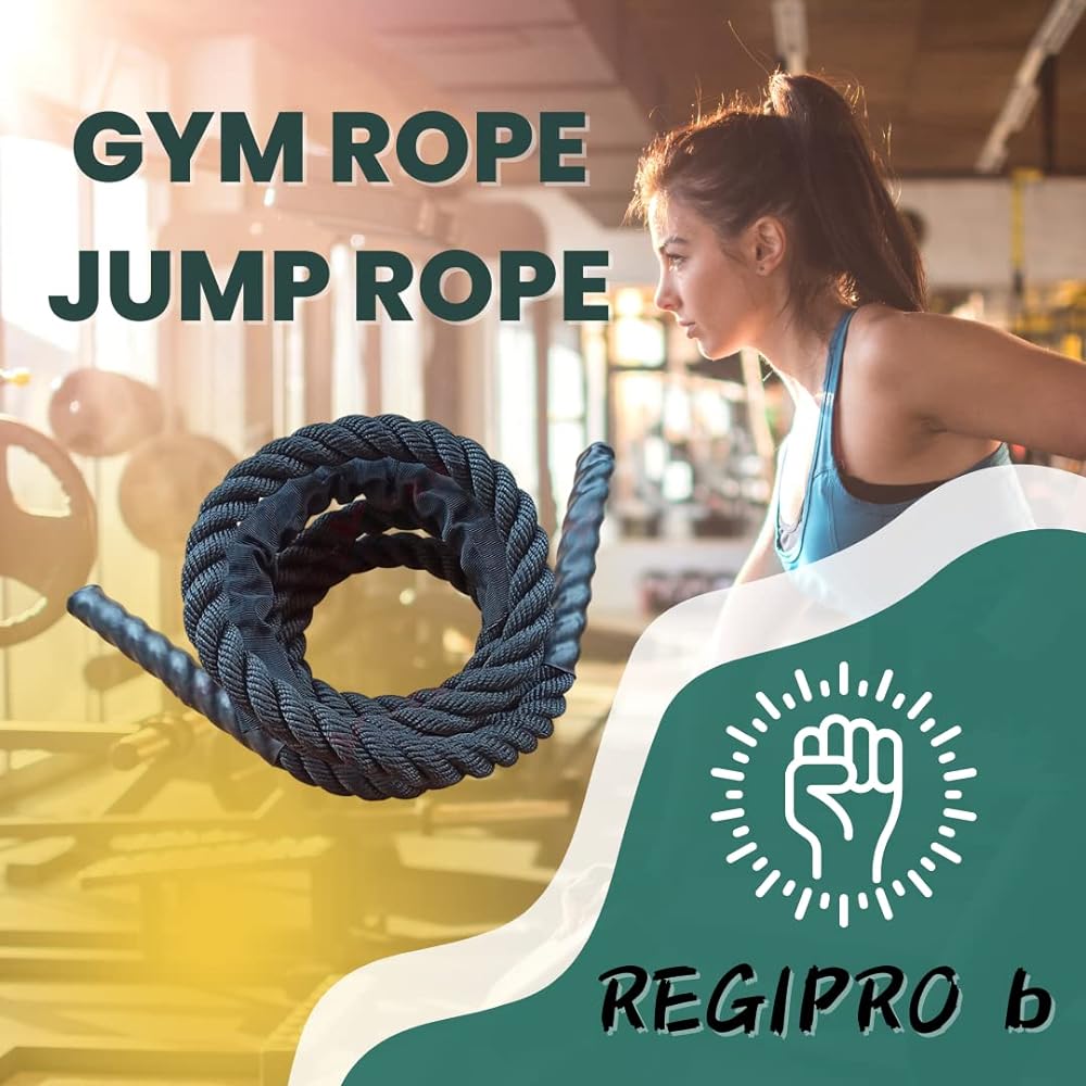 Regipro B Gym Rope Jumping Rope for Training Adults Muscle Training Exercise Diet Heavy Rope 2.8m