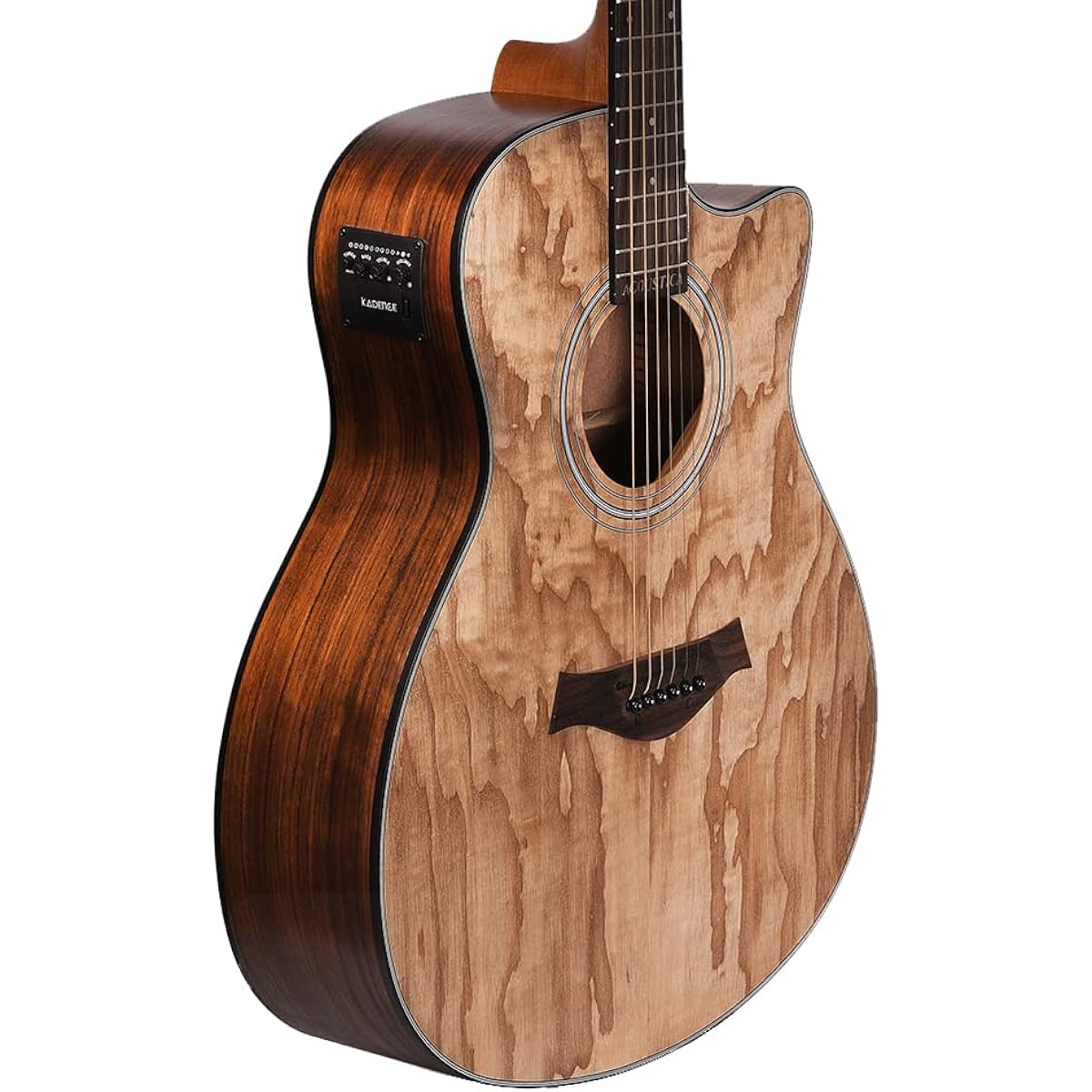 Kadence Guitar Acoustica Series, Electric Acoustic Guitar, Ash Wood, Built-in Pickup Tuner (Ash Wood, Electro Acoustic)
