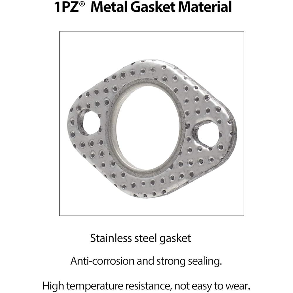 1PZ MG2-SE3 Premium Exhaust Bolt and Gasket for GY6 50cc 70cc 90cc 110cc 125cc 150cc GMB139 Engine Scooter ATV