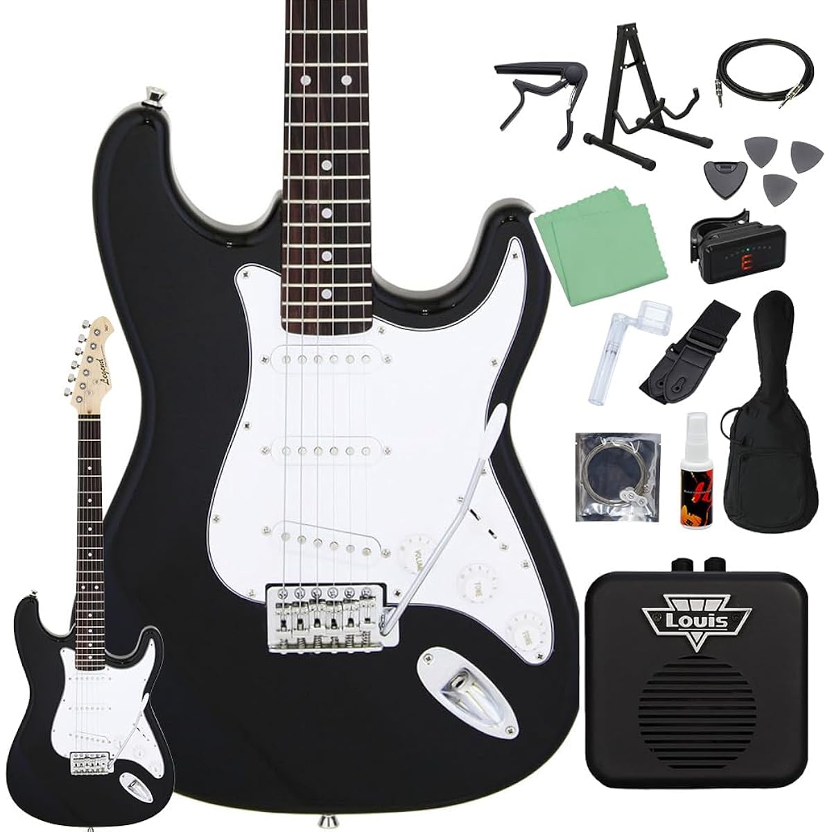 LEGEND LST-Z BK Electric Guitar Beginner 14-piece Set [With Mini Amplifier] Legend