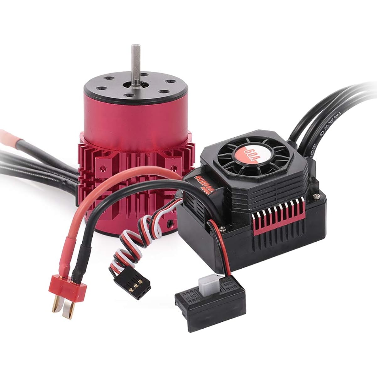 GoolRC Surpass Hobby 3650 3900KV Brushless Motor with Heatsink 60A ESC BEC Waterproof for 1/10 1/8 RC Car Truck