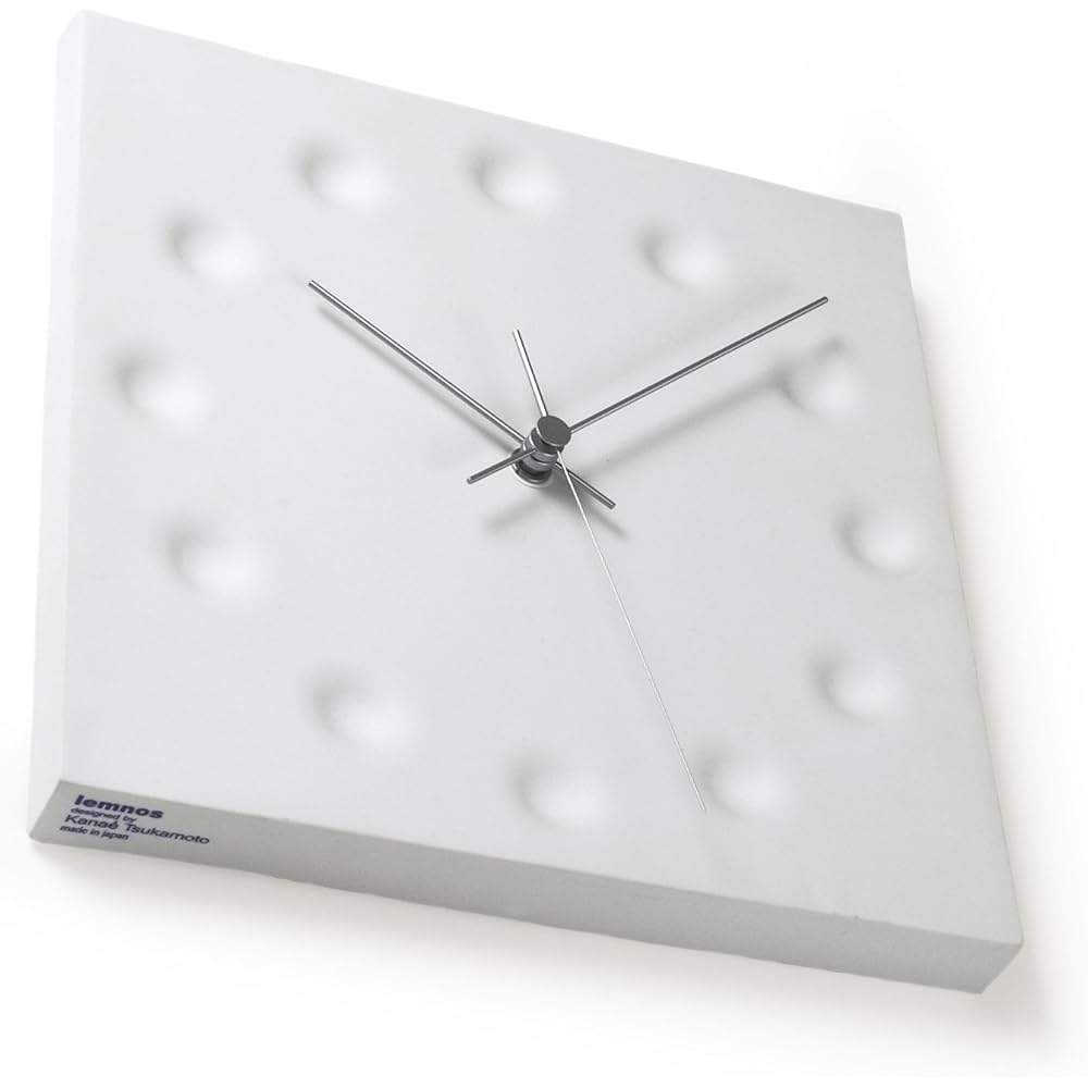 Lemnos Wall Clock Analog Porcelain White Drops Draw the Existence Drops draw the existance KC03-23 Lemons w255×h255×d38mm