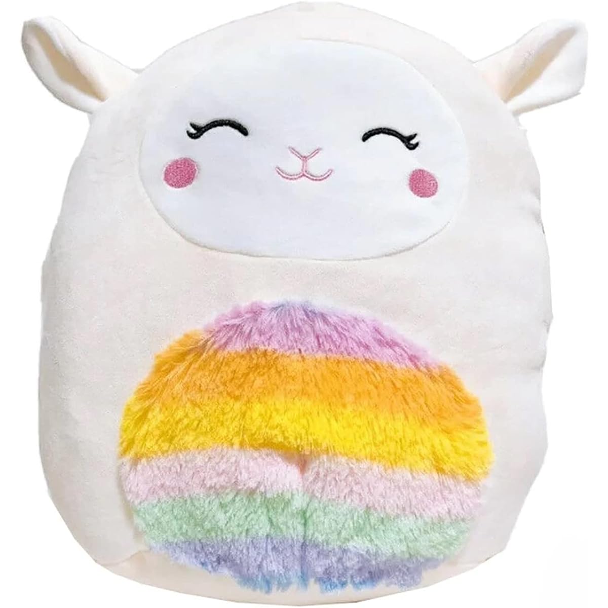 Squishmallows Official Kellytoy Easter Squad Squad Soft Plush Animals (8-inch, Sophie Lamb (Fuzzy Rainbow Berries))
