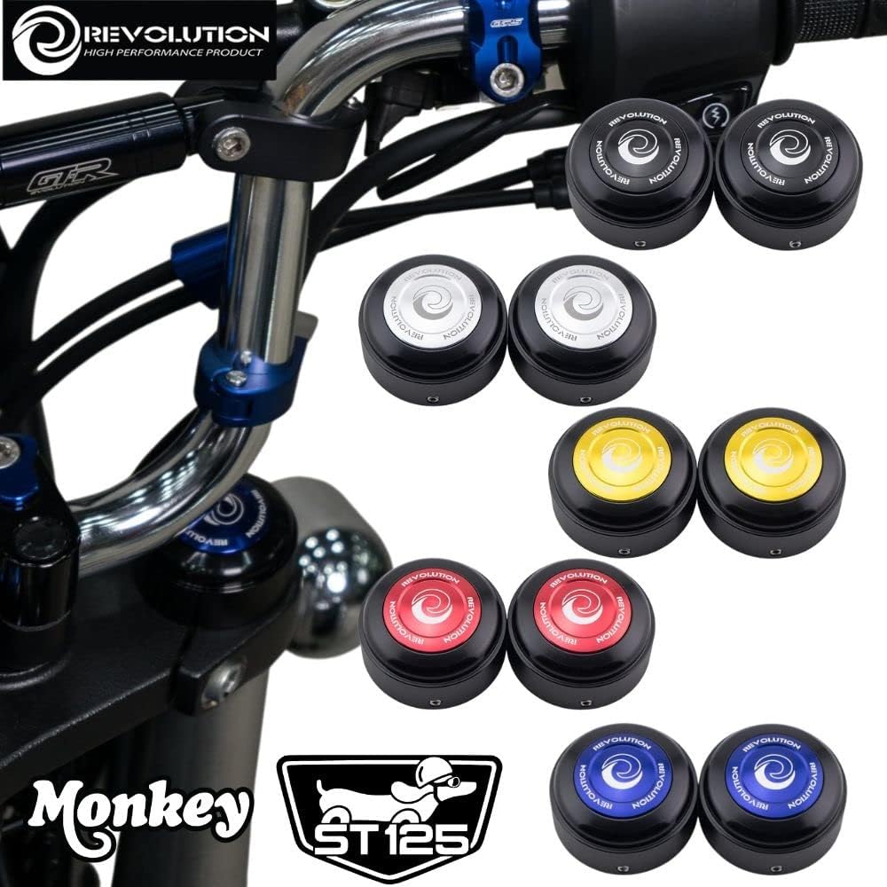 Honda Monkey 125 DAX ST125 front shock top cap cover left and right set MONKEY125 DAX ST125 REVOLUTION FRONT SHOCK TOP COVER JB02 JB03 JB04 (Red)