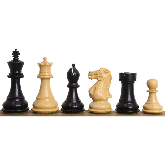 3" Professional Staunton Chess Pieces Only Set, Heavy Ebony and Boxwood