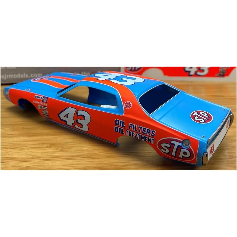 Salvinos J.R Model 1/25 NASCAR 1976 Dodge Charger "Richard Petty" Vinyl Wrapping Film Plastic Model SJMRPDC1976D-V Molding Color