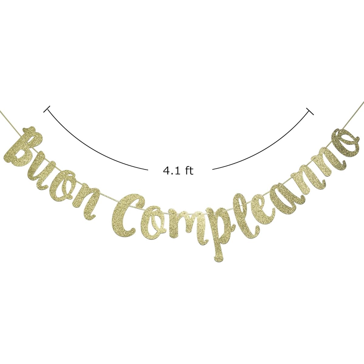 Buon Compleanno Banner Italian Happy Birthday Sign Garland Party Decorations Anniversary Decor Photo Booth Props Gold