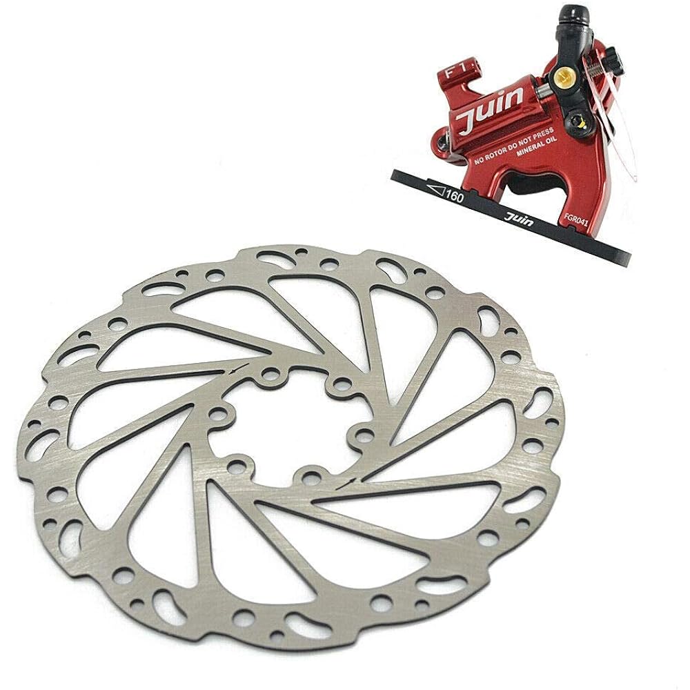JUIN TECH F1 Hydraulic Flat mount Road CX Disc Brake set 160mm with Rotor,Red, JT1908