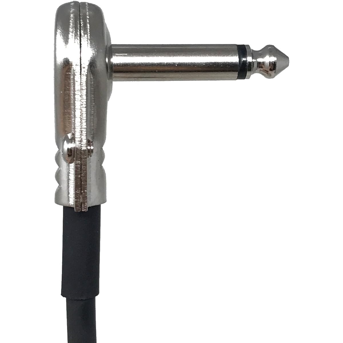 Tetra-Teknica PC-P-06 Low Profile L-Shape Guitar Patch Cable 6-Inch Pancake Style TS Connector Pack of 6
