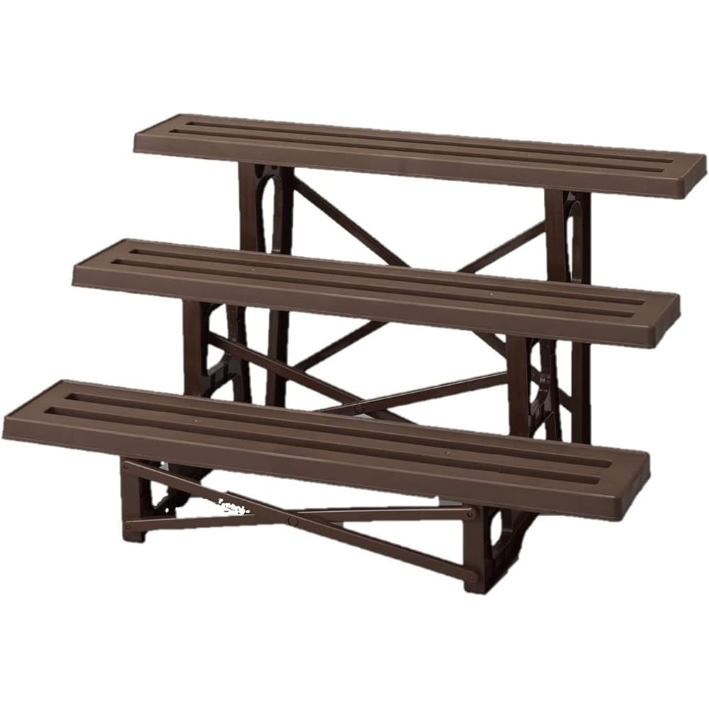 Green Pal Flower Stand 3 Tiers 900mm Chocolate Brown Set of 2