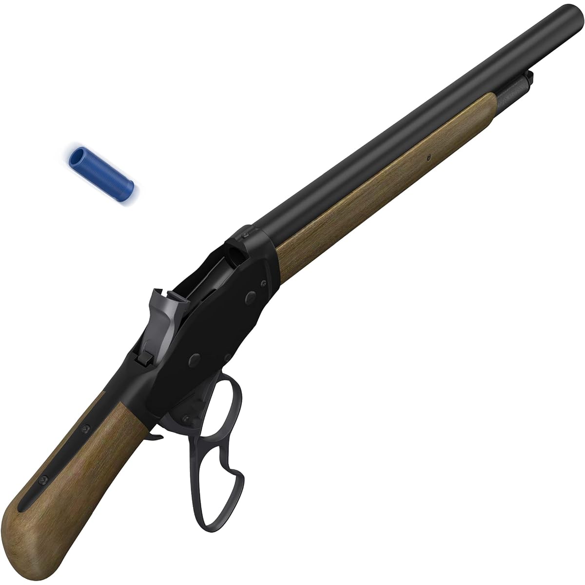 Toy Lever Shotgun Lever Type Toy, Air Pump Shotgun Playset Shell Eject, Parent-Child Game, Outdoor Game with Goggles, 2 Types of Bullets.