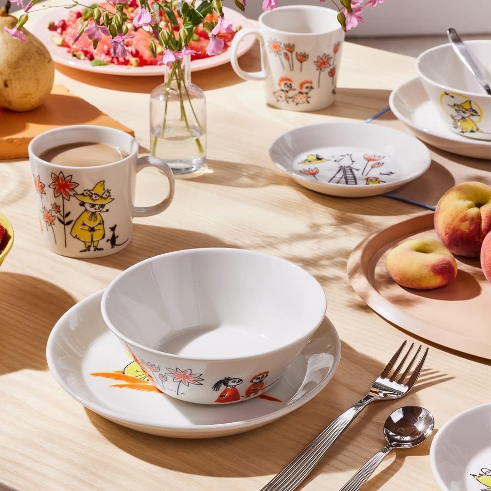 [Regular Imported Goods] Moomin (Moomin by ARABIA) Dish Plate 19cm "ABC" Snufkin Pattern Moomin Tableware Arabia 1064954