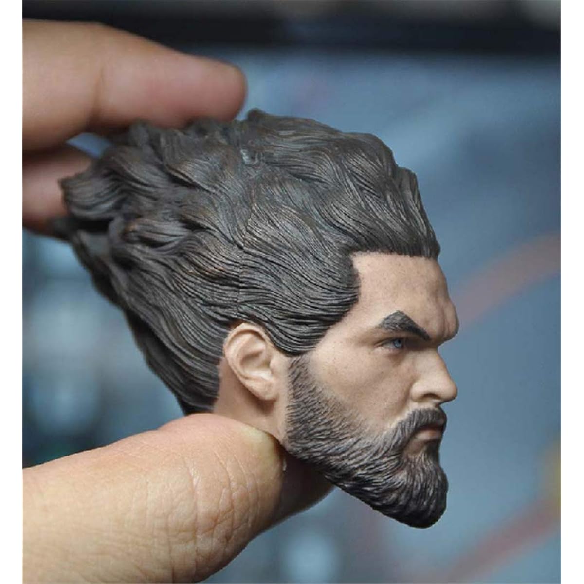 HiPlay 1/6 Scale Male Figure Head Sculpt Handsome Men Tough Guy Doll Head 12 Inch Action Figure HS044 (B)