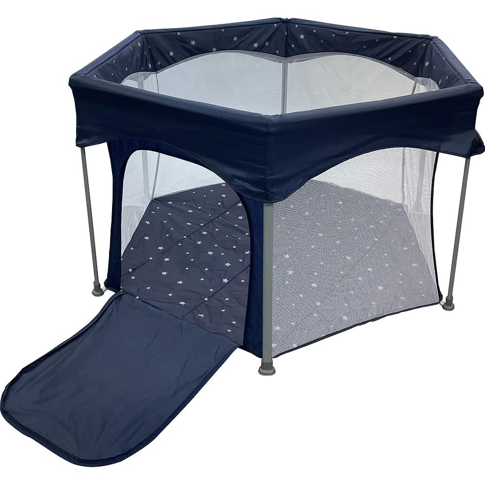 Shinsei International Iris Plaza Foldable Soft Playroom 142-02-08-032 Navy Star