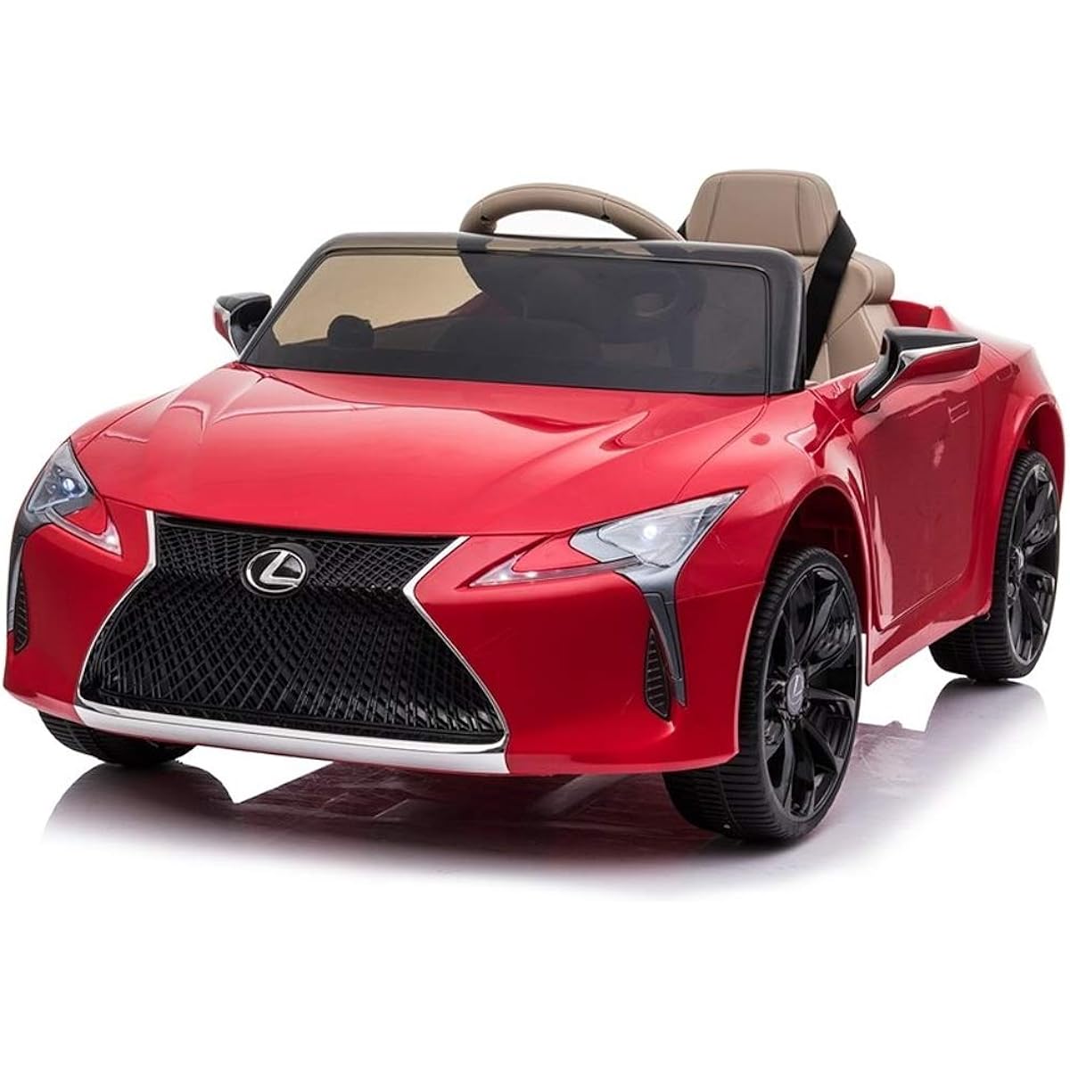 Electric passenger car Lexus LC500 with radio electric passenger radio-controlled car electric passenger car riding toy RC radio-controlled children's toy smartphone interior stylish (red red)