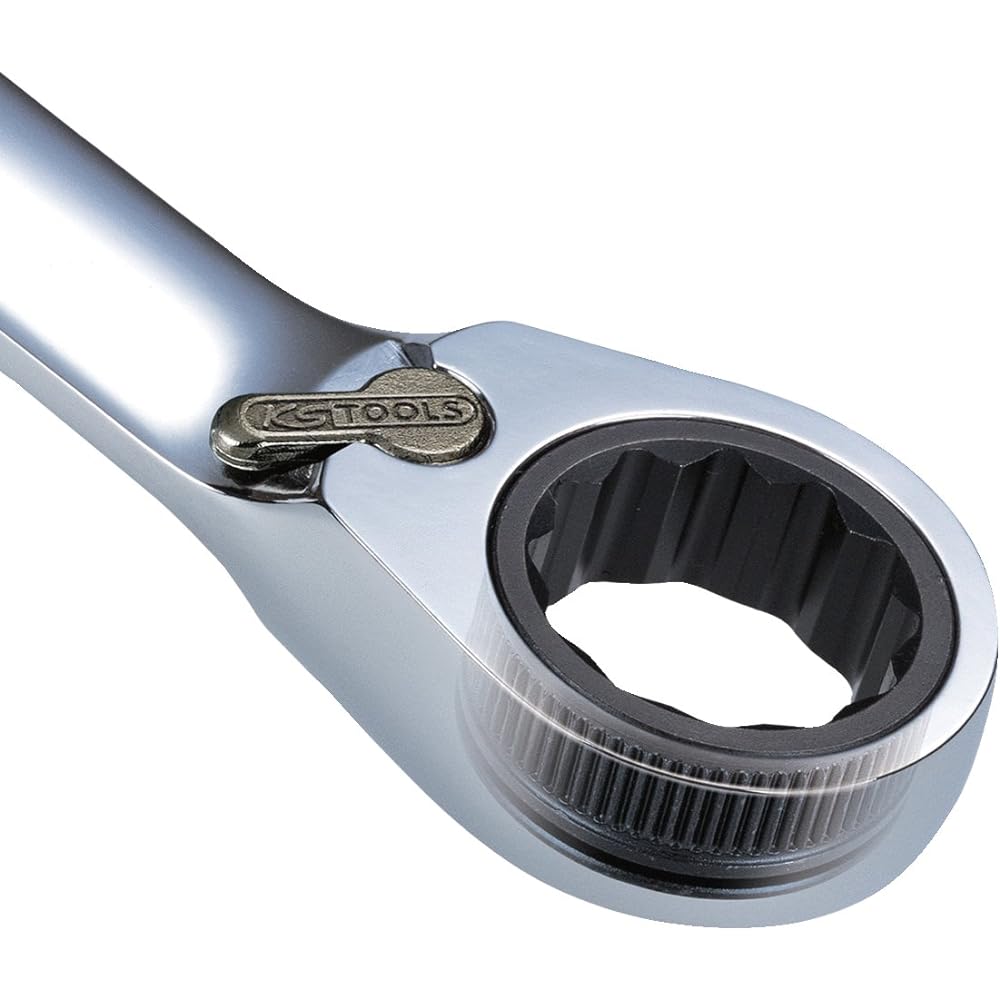 KS TOOLS DUO GEARplus combination spanner with ratchet mechanism in ring and open jaw reversible 24mm 503.5924
