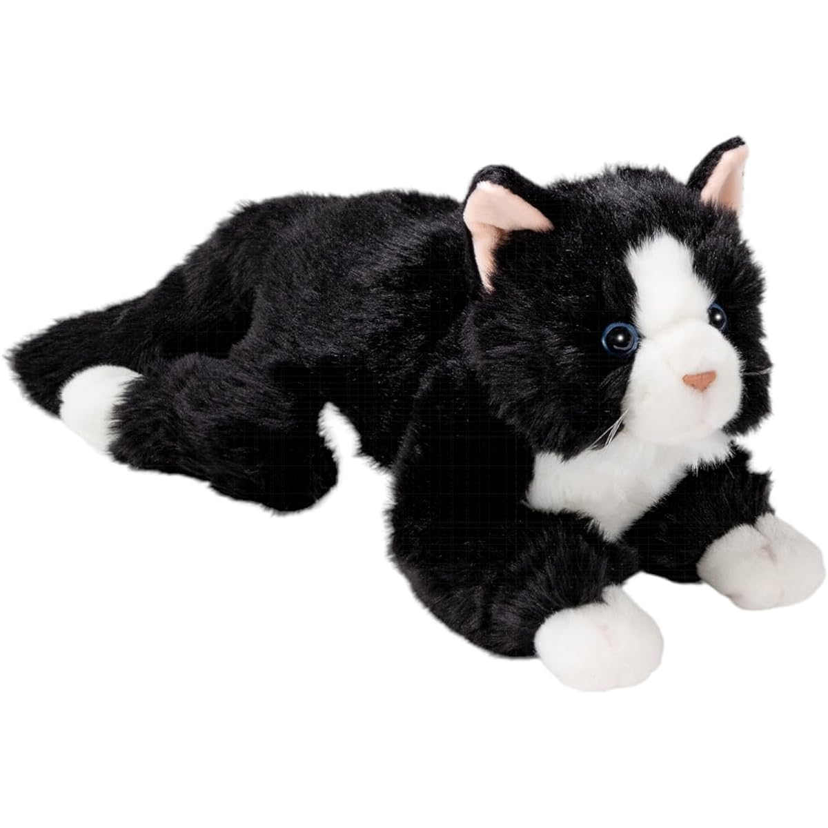 Carl Dick Cat Black and White 12/16 inch, 30/40 cm, stuffed animal, soft toy 3558