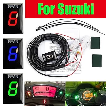 Speed Display Meter Motorcycle Gear Indicator Suzuki GSX S 750 GSX S 1000 GSX R 600 GSX R 1000 Accessories 1-6 Speed Gear Display Meter