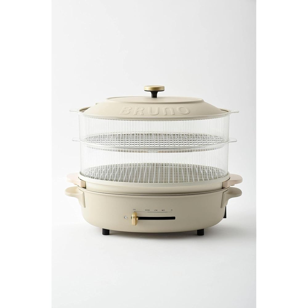 BRUNO Oval Hot Plate Steamer Electric 2-Tier Steamed Dishes Meat Buns Chawanmushi BOE053-STEAM