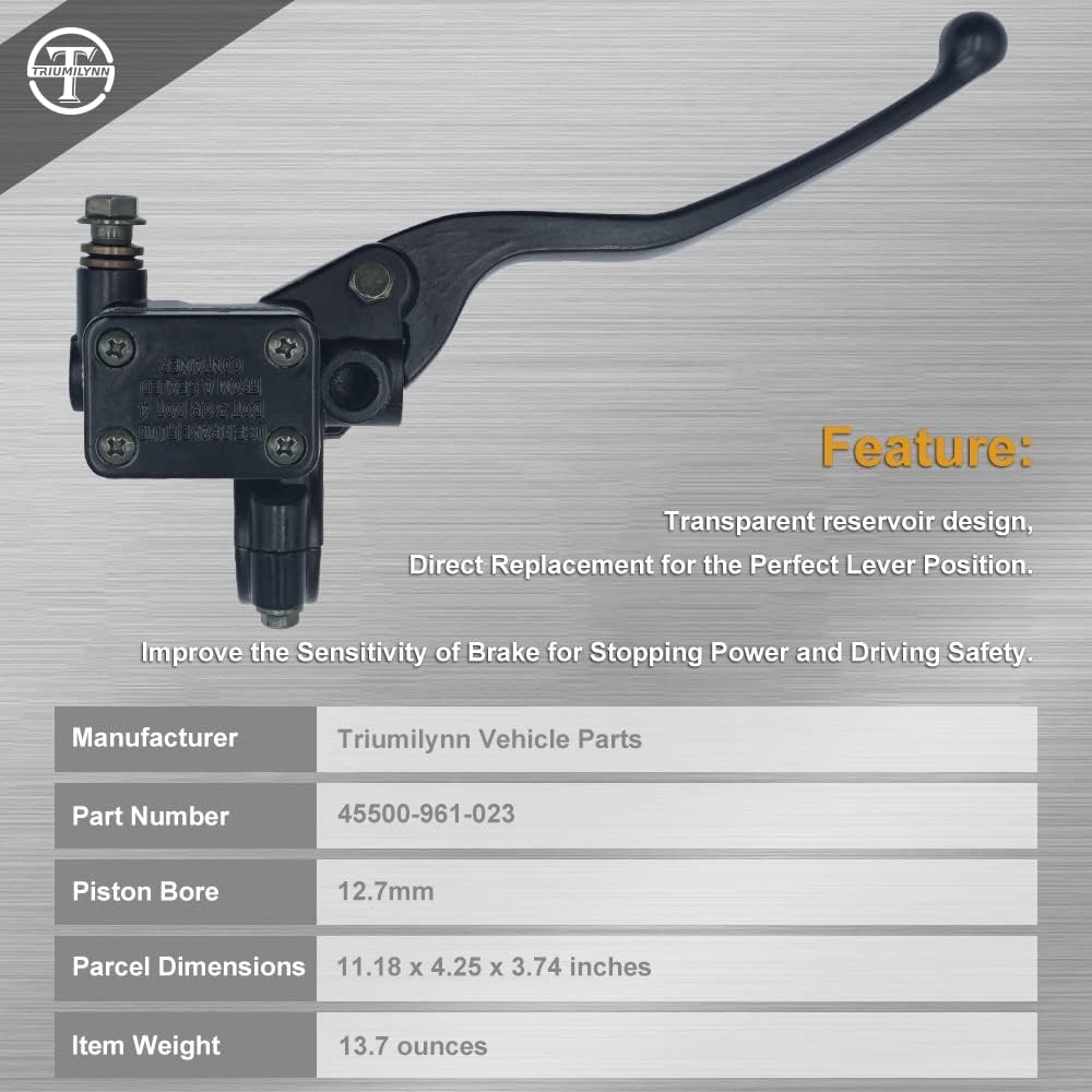 Triumilynn Front Brake Master Cylinder for Honda ATC 250R 1981-1984 ATC 200X 1983-1985 Handlebar Lever