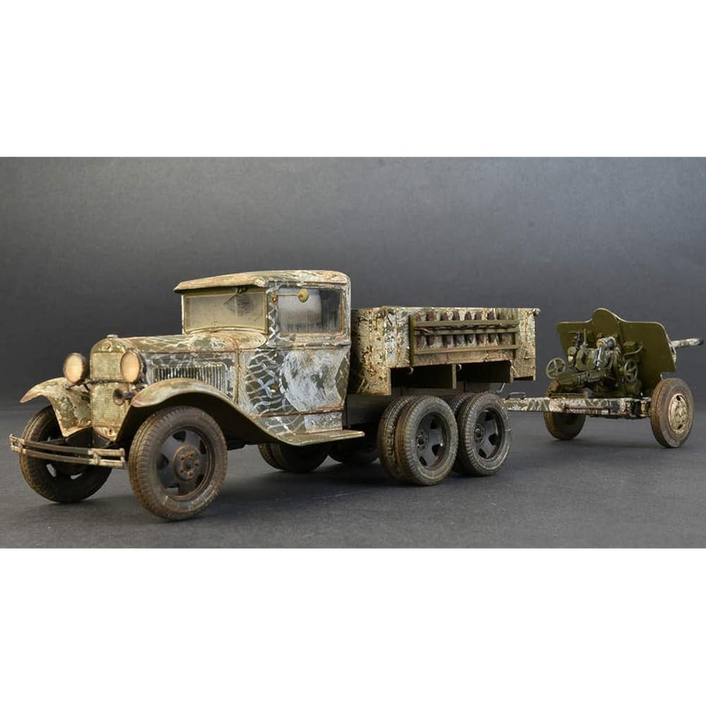 Miniart 1/35 Soviet 2T6x4 truck & 76mm USV-BR gun plastic model MA35272