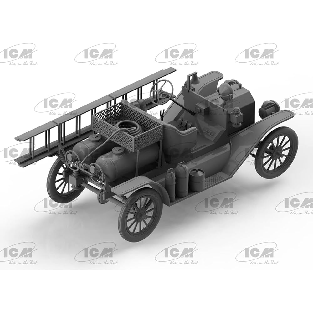 ICM 1/35 T-type Ford 1914 Fire Engine w/Crew Plastic Model 35606
