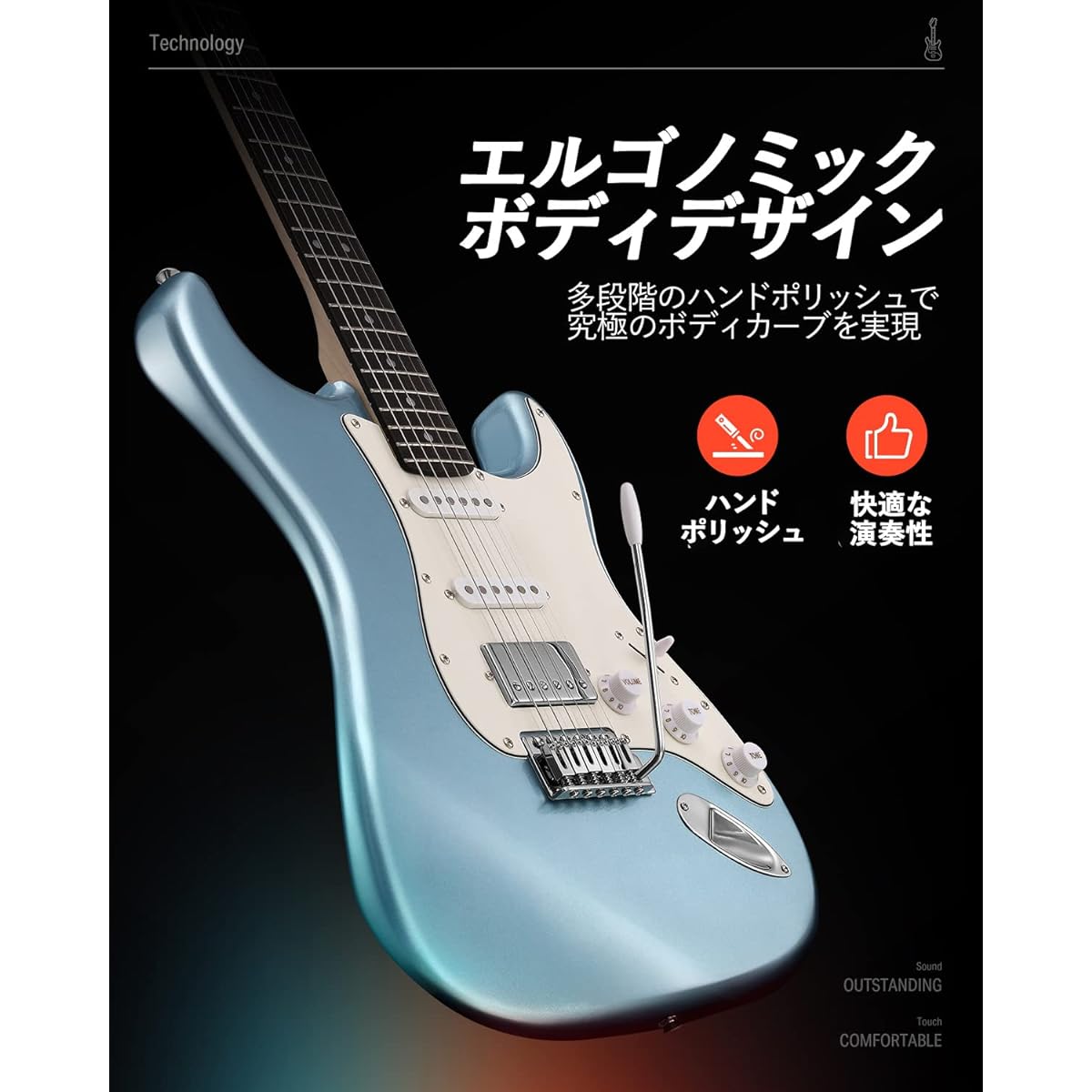 Donner Electric Guitar Beginner Set ST Type Coil Tap 6-Point Tremolo with Mini Amp Case, Strap, and Shield Included Mint Green