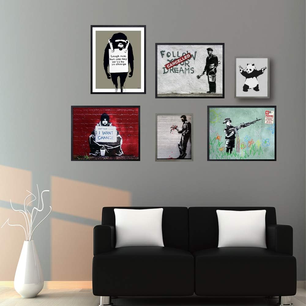 Bikosha Art Frame Gray 14x11inch Banksy Wither IBA-61734