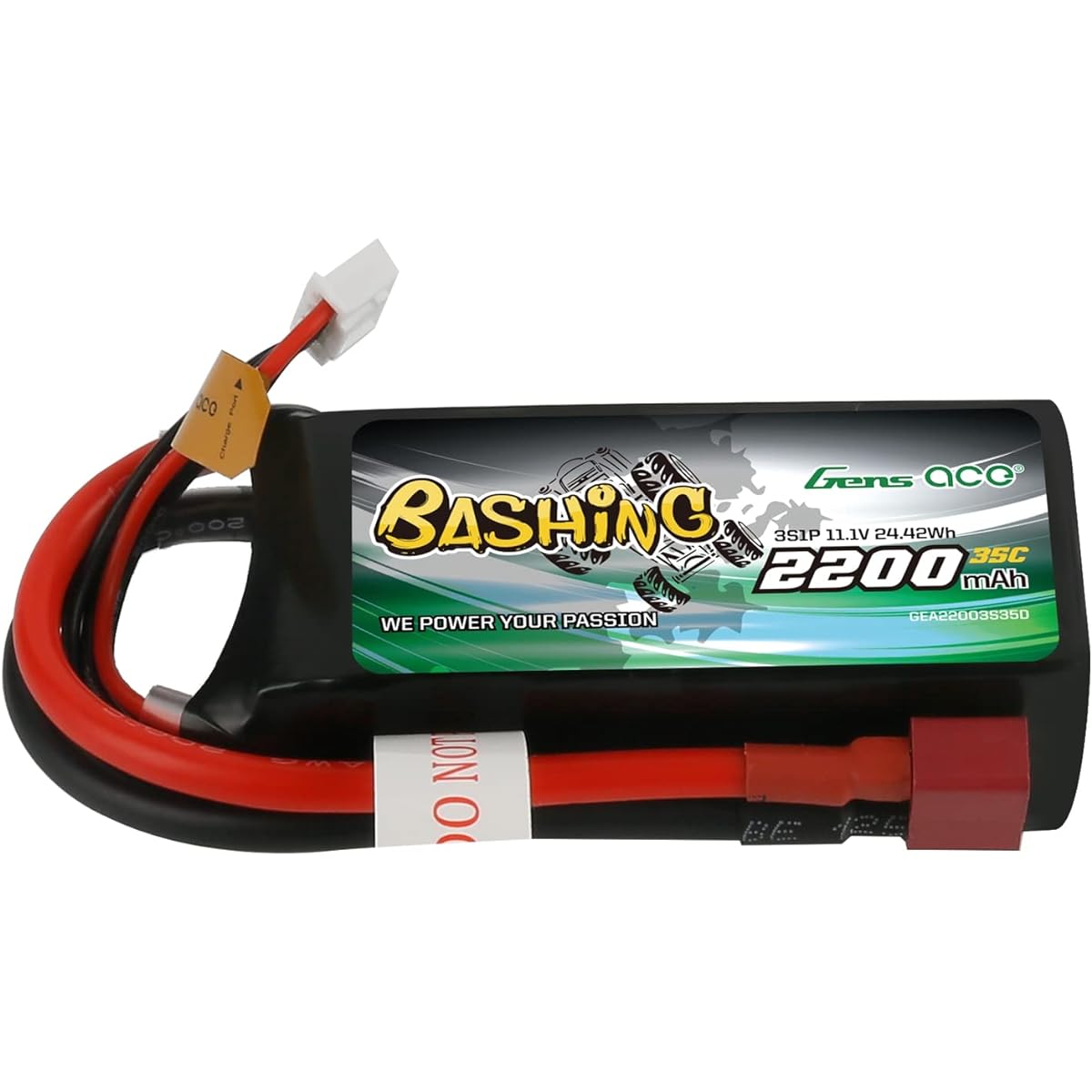 Gens ace 3S LiPo Battery 11.1V 2200mAh 35C Soft Case Pack with Deans Plug 70mm EDF for RC Plane 450 Helicopter RC Boat