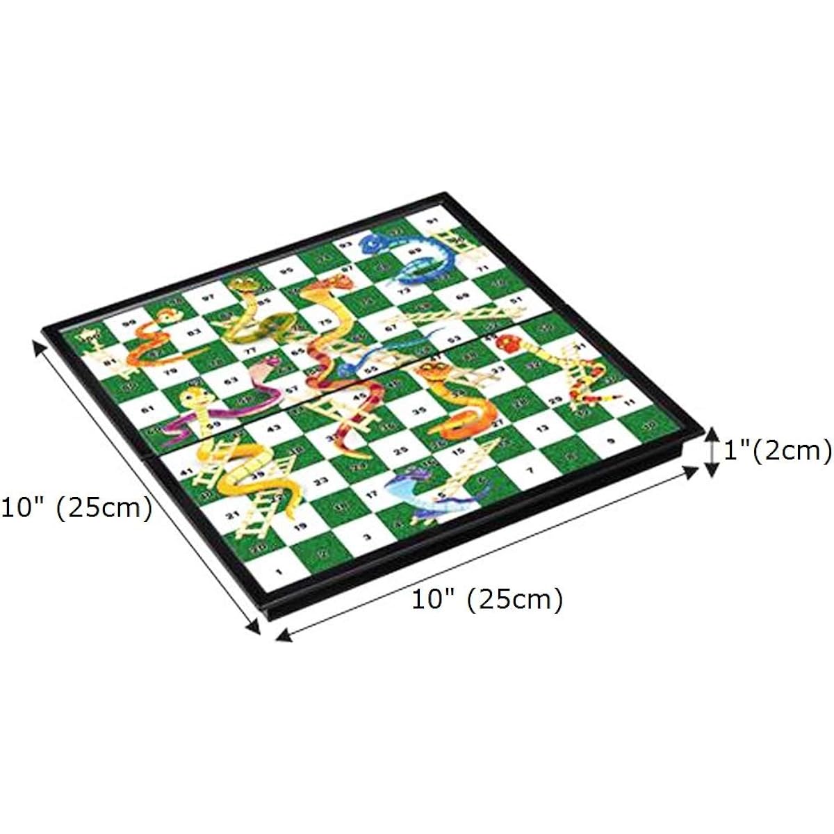 Snakes & Ladders Game 10x10 Board 100 Squares Expandable Board 10x10 Inch Family Game Desk Game Snake Chess