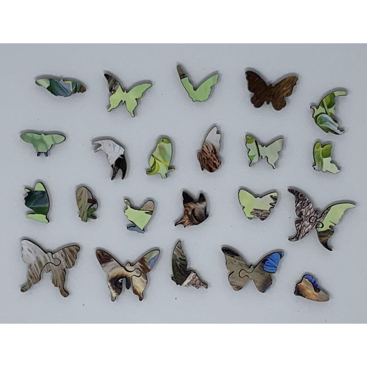 Wooden Jigsaw Puzzle - Butterfly Sloth by Howard Robinson 143 Pieces Made in the USA by Nautilus Puzzles.