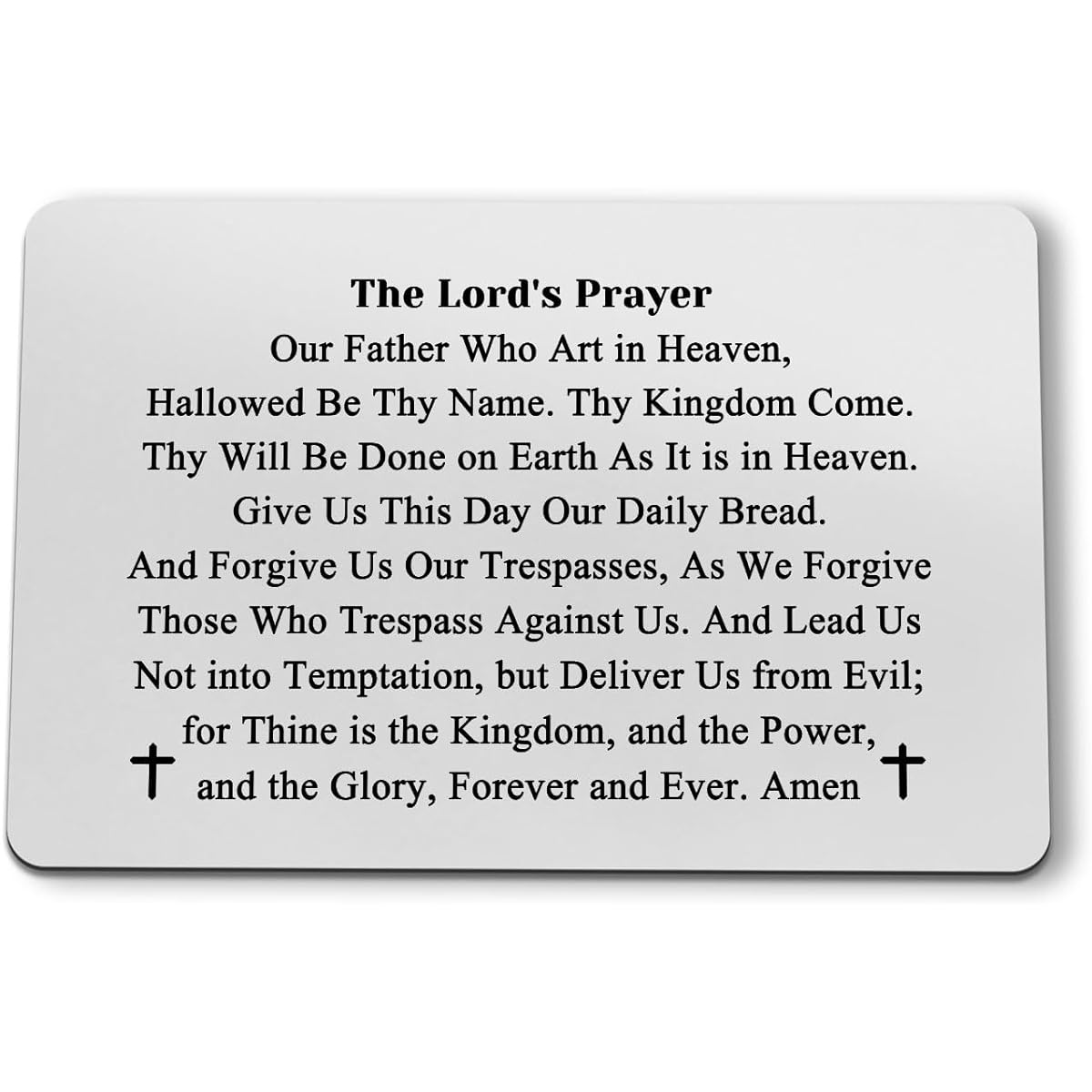 Lord's Prayer Wallet Card Bible Verse Metal Card Religious Gifts Christian Easter Prayer Gifts Bible Gifts Inspirational Gifts for Daughter Son Friend Christmas Graduation Birthday Gifts
