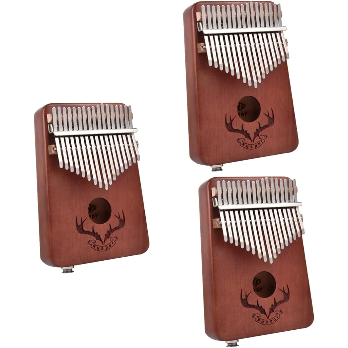VICASKY 3pcs African Finger Piano Kalimba Finger Piano with Bag Portable Mbira Kalimba Clear Portable Keyboard Piano Kids Piano Thumb Equalizer Bamboo