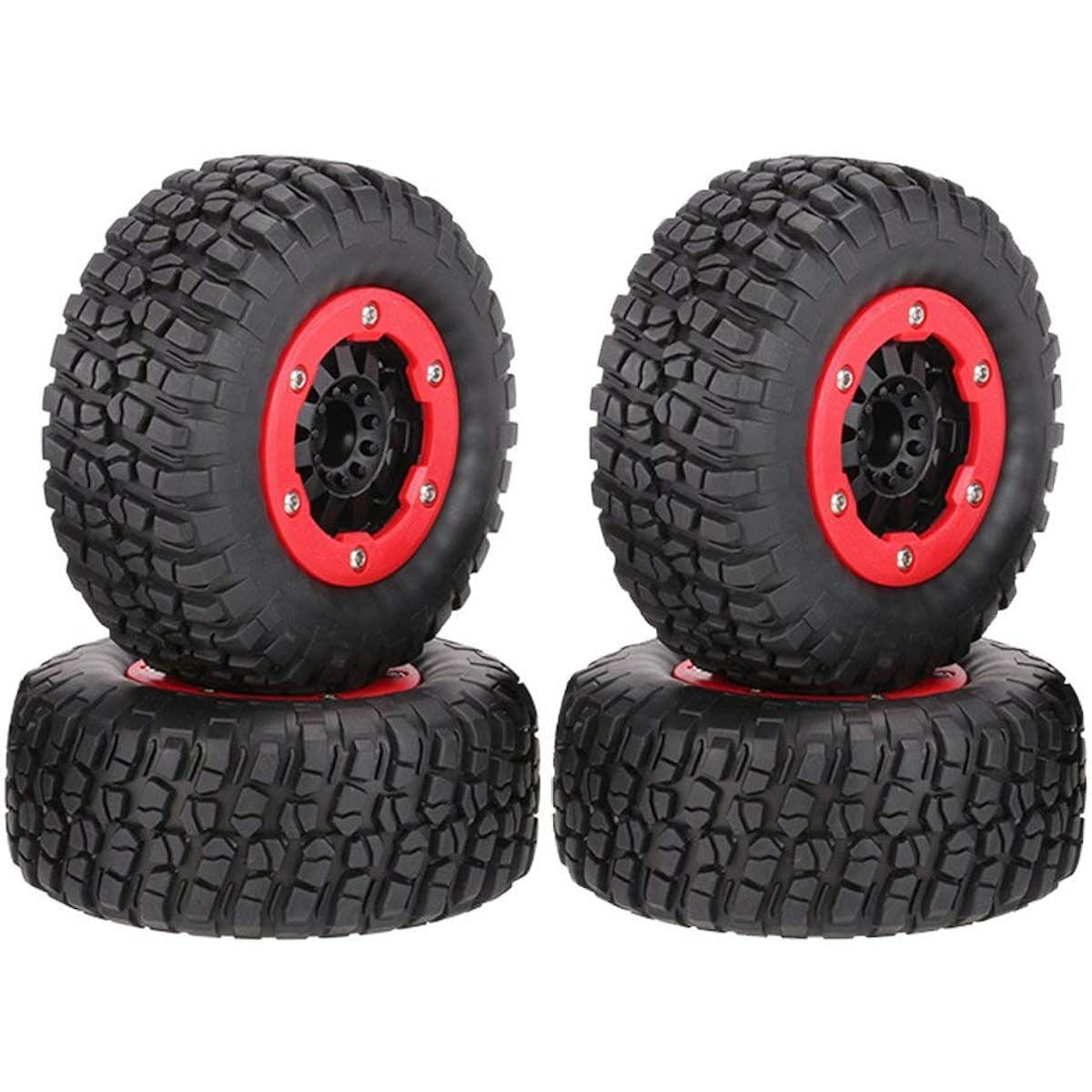 WONFAST 4 Pieces High Performance 110mm 1/10 Short Course Truck Tires with Wheel Rims for 1/10 RC Terrain
