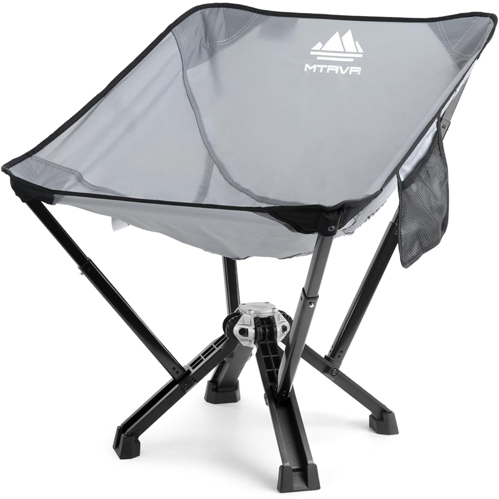 MTRVR Outdoor Chair Compact Camping Chair Folding (Black)