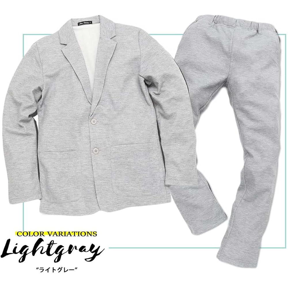 [slow&easy] Sweat Tailored Jacket Setup Stretch Material [Casual suit made of stretch material, easy to move in and has a beautiful silhouette] Recommended for telework and office casual wear