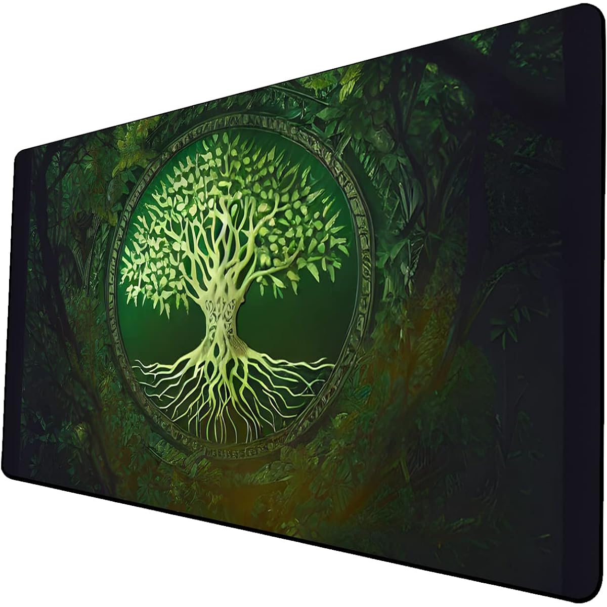 AI Painting TCG Playmat - MTG Trading Card Game Mat, 24x14 Inch Original Playmat, Smooth Surface for Rubber Collections - Fantasy Dark Vampire Lotus - 214