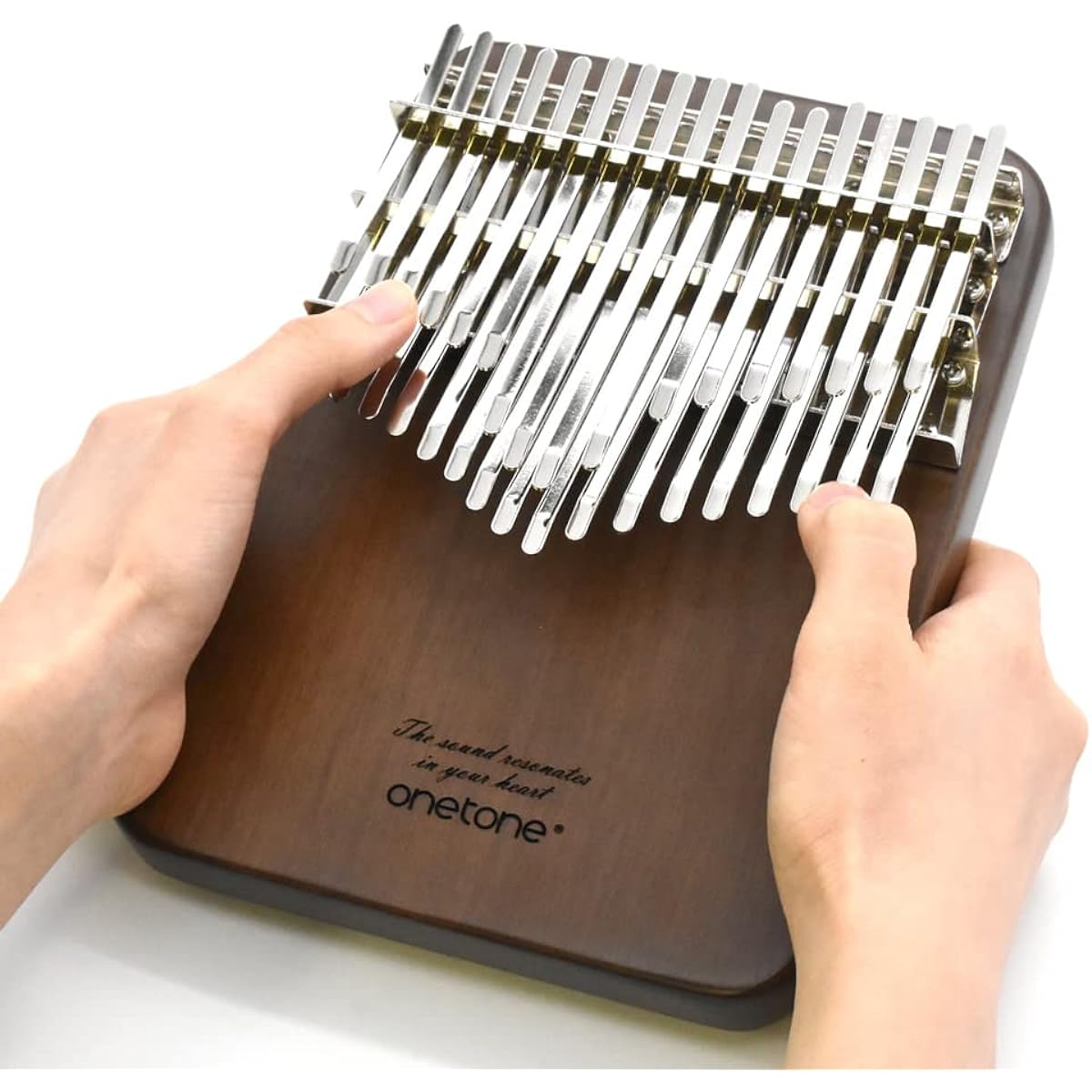 ONETONE One Tone Kalimba (Thumb Piano) 34 Key Beginner Set Walnut Material OTKLS-34/WN [Special Case/Cleaning Cloth/Key Adjustment Hammer/Lower Key Adjustment Stick/Key Sticker/Color Sticker/Pickup Included]